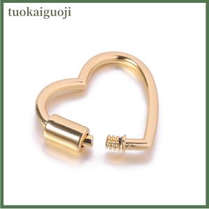 tuokaiguoji Metal Heart Shape Heart Shaped Opening Clasps Ring Keychain Dog Chain Connection Buckles Bag Lanyards Clip Hook DIY Accessories