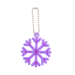 Snowflake Reflective Warning Pendant PVC Safety Reflector Pendants Kids Reflective Keychain Chain Easy to Use