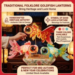 JMY DIY Lucky Goldfish Lantern Mid Autumn Festival Handmade Paper Craft Festival Decoration