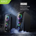 Loa Máy Tính ROBOT RS200 Loa Vi Tính gaming công suất 6W kết hợp hiệu ứng led âm thanh mạnh mẽ chất âm chi tiết điều khiển núm xoay kết nối máy tính laptop điện thoại máy mp3 - màu đen l hàng chính hãng. 