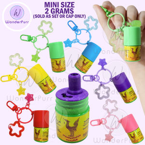 Mini Thai Herbal Inhaler PhromRangSri Brand 2g with 3D Printed Cap and Charm Keychain or Cap Only (Sold as Set or Cap Only)
