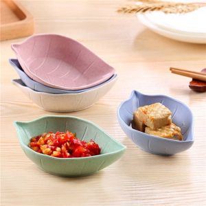 HOME BEST 1pc Mini Leaf Shape Sauce Dish Dipping Bowls Soy Vinegar Appetizer Small Plate Condiment Sushi Tool Piring Isi Sos Plat Bentuk Daun Mini Sos Pinggan Mangkuk Pencelup Kecil Perasa Sushi Alat FZ1-0024
