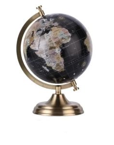 FFBH Retro Globe Model European and The United States Teaching Special Globe Home Office Creative Living Room Decoration Holiday Gift Z1H5K