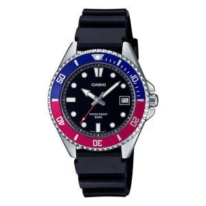 CASIO ORIGINAL - CASIO MDV-10-1A2VDF - MEN LA - RUBBER - Hitam - Jam dunia JD18ST # Jam Tangan Pria Jam Pria Jam Tangan Anti Air + CASIO MDV-10-1A2 MDV 10 1A2 10 MDV10 MDV10 MDV-10 $ S003