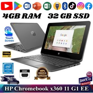 Hp chromebook x360 11 g1 ee (touch screen)..  4GB ram 32/64GB SSD onlline office gaming use Best
