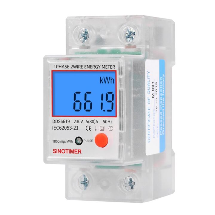 【Great Selection】 Dds6619 Din Rail Single Phase Lcd Digital Wattmeter ...