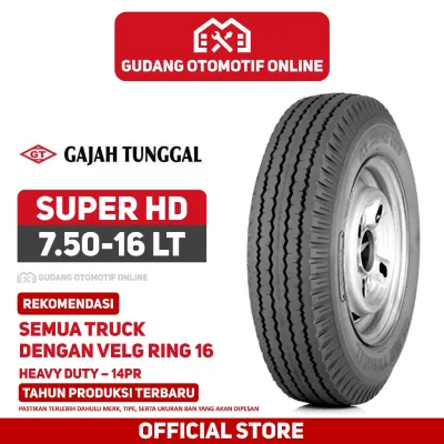 Ban Truk Gajah Tunggal GT Super HD 750 R16 16 Truck Colt Diesel Canter Ragasa 7.50 R16