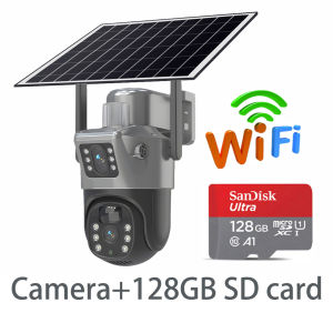 V380 8MP Wifi IP Outdoor Solar PTZ Camera V380Pro Camera AI Body Tracking Two-Way Audio HD Night Color Security Surveillance CCTV Cam