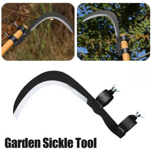 Portable Hand Mowing Tools Manganese Steel Double-sided Sharpening Sickle Multipurpose Agricultural Weeding Tool