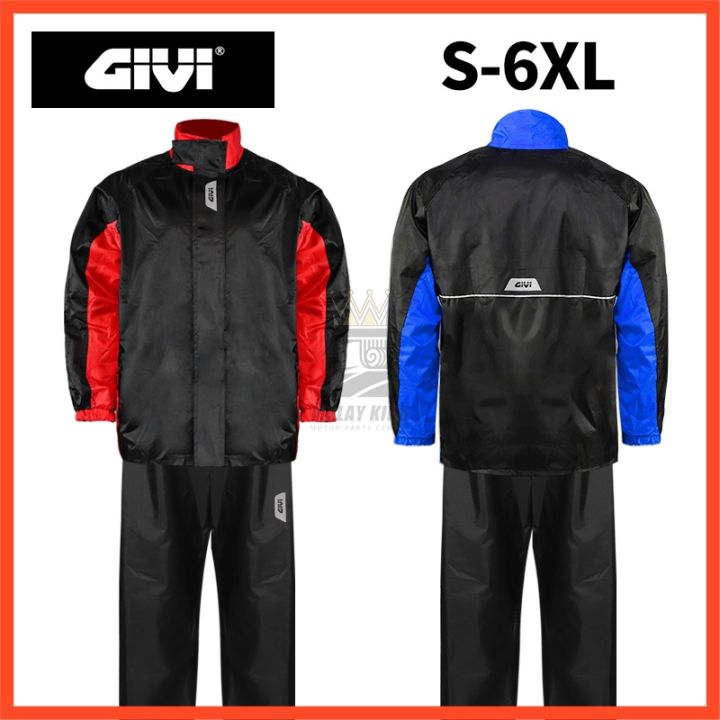 GIVI Raincoat RRS07 GV Rain Suit oxford cloth motorcycle Baju Hujan Jacket motor Waterproof rain coat plus size Lazada