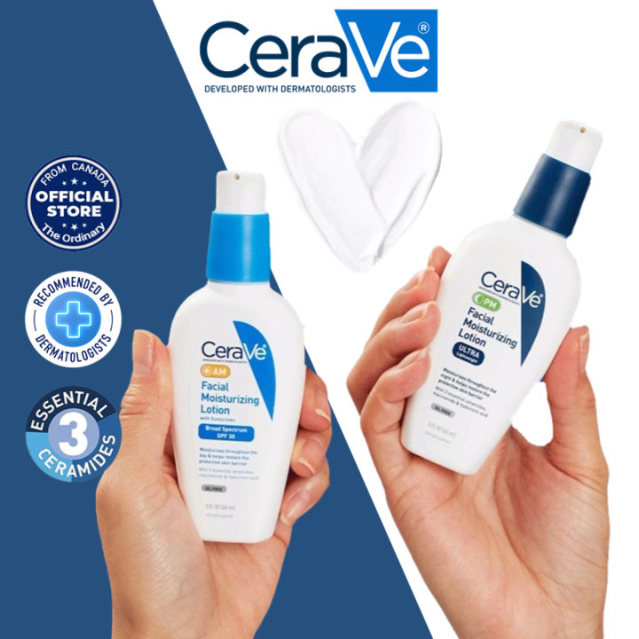 cerave moisturizer Facial Lotion Morning and evening Skin Care Set