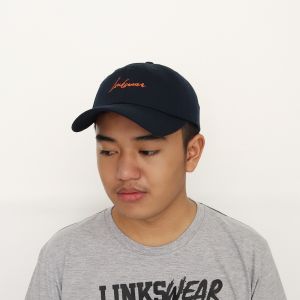 Linkswear Topi Polocap Distro Pria Wanita Full Black
