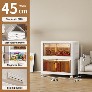 Foldable Cabinet for Kitchen Durabox Bedroom Drawer Cabinet Plastic Wardrobe Storage Box With Magnetic Suction Door Kitchen Cabinet