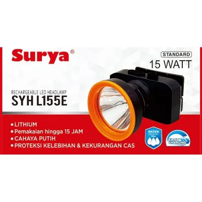 SENTER KEPALA LED 15W SYH L155E CAHAYA TERANG BISA DI CAS TAHAN LAMA HINGGA 15 JAM