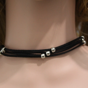 Sweet Cool Collar Necklace Fashion Titanium Steel Bead Choker Multilayered Necklace Handmade for Women Girls