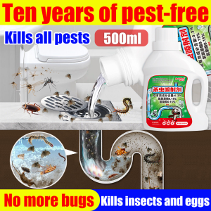 ✨100 years of pest-free Drainage Insecticide Cockroach Repellent Centipede Repellent Insects and eggs are eliminated together Mosquito Repellent 500ml kill rate 100% pesticides household Insecticid 下水道小飞虫灭杀神器