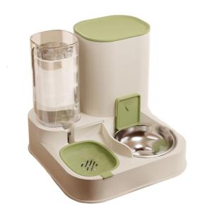 Automatic Pet Feeders and Water Dispenser Set 2 in 1 Feeders and Waterer Set Cats Bowl Storage Pet Supplies
