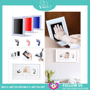 VREN Safe Non-toxic Baby Footprints Handprint No Touch Skin Inkless Ink Pads Kits for 0-6 Months Newborn Pet Dog Paw Prints Souvenir