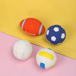 DUDU Pet Custom Vocal Volleyball Football Tennis Rugby Latex Chew Toy Interactive Toy Rubber Durable Interactive Balls Pet Dog Toys for Dog