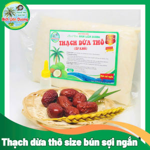 THẠCH DỪA THÔ ÉP KHÔ DẠNG BÚN SỢI NGẮN TẶNG KÈM HƯƠNG_LOẠI TÚI 500GR