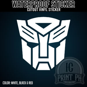 TRANSFORMER AUTOBOT Sticker / Cutout Vinyl Sticker / Decal Waterproof