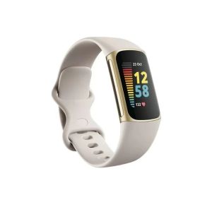 Fitbit เรียกเก็บเงิน5ตัวติดตามการออกกำลังกาย & สุขภาพ | ECG Stress & Sleep Tracking | GPS ในตัวสำหรับกิจกรรมกลางแจ้ง | ใช้ได้กับ IS/Android