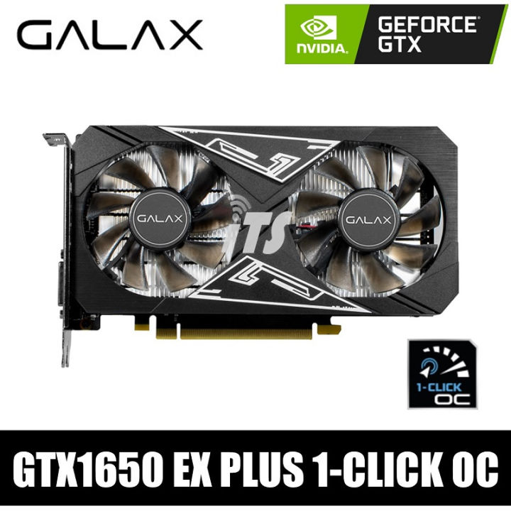 GALAX GeForce GTX 1650 EX PLUS (1-Click OC Feature) 4GB GDDR6 Graphics ...