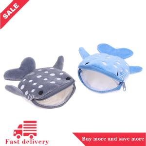 [COD] Cute Cartoon Plush Shark Coin Purse Plush Zipper Animal Wallet Kids Coin Bag
