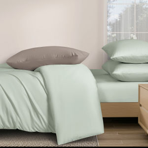 IE Maison Cotton Solid 100% Combed Cotton 1200 Thread Count Fitted Sheet Set