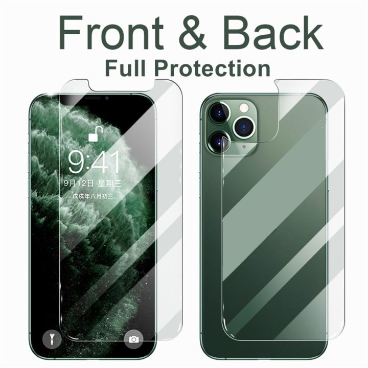 Front Back Tempered Glass Screen Protector For iPhone 16 Pro Max 15 Pro  Max 14 Pro Max 13 Pro Max 12 Pro Max Mini 14 15 Plus 16 Plus Front Glass