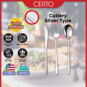 CERTO Stainless Steel Cutlery Set Stainless Steel Spoon Fork Tableware Door Gift Souvenir Dinnerware Sudu Garfu Dinner Knife餐具