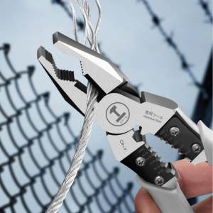 คีมอเนกประสงค์ดีไซน์ญี่ปุ่น คีมปากจิ้งจก คีมปากแหลม คีมปากเฉียง CR-V60 สำหรับช่างไฟฟ้า สามารถตัดปลอกสายไฟและย้ำ