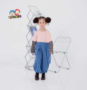 RG 66 Baju dress kargo anak perempuan - Baju kargo anak lengan panjang - Gamis kasual