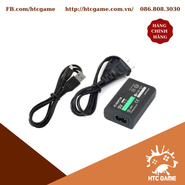 Bộ Sạc Adapter và cáp cho máy PS Vita 2000 (Đen)