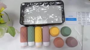 Silicone Travel Bottles for Toiletries 8 Pack Travel Size Toiletries 3.4 oz 1.7 oz Leakproof Squeeze Travel Size Containers Refillable Cosmetic Jars Set for Shampoo Conditioner Creams