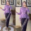 Kebaya modern wanita elegant/Kebaya wisuda modern cantik/setelan kebaya aurora tile rok plisket/Kebaya graduation. 