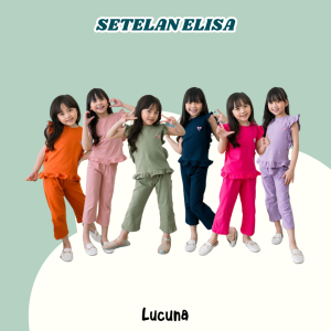 Setelan Anak Cewek Elisa Lucuna Mix Warna Size 1-5 Thn