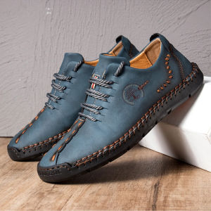 Handmade Leather Casual Men Shoes Design Sneakers Men Comfortable Leather Men Loafers Hot Sale Moccasins Driving Shoes Plus Size