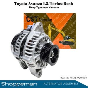 TOYOTA AVANZA 1.5 TERIOS RUSH ALTERNATOR ASSEMBLY DEEP TYPE WITHOUT VACUUM 80A 12V 4S AB-0201008