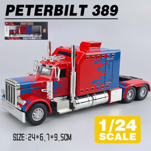 LEO 1:24 Peterbilt 389 Metal Diecast Alloy Toy Car Model Trucks For Kids Toys Vehicles Hobbies Collection