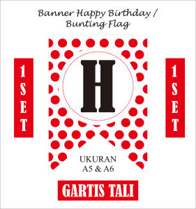 COD - Banner Ulang tahun BALON 1Set / BuntingFlag Karakter / BuntingFlag Happy Birthday Aesthetic / BANNER PARTY