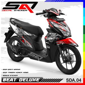 Decal Sticker Custoom Full Body BEAT DELUXE 2020-2023 Decal Stiker Variasi Motor BEAT DELUXE SDA.04