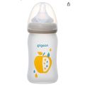 Bình Sữa Pigeon Thuỷ Tinh Bọc Silicon 240Ml [Nội Địa Nhật] Cao Cấp. 