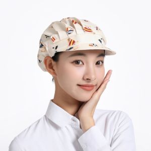 BAGUO Chống rụng tóc Mũ Lưỡi Trai nhà bếp Có thể điều chỉnh Vải toàn bộ Mũ làm việc Sáng Tạo Vệ sinh Nắp chống bụi Bồi bàn