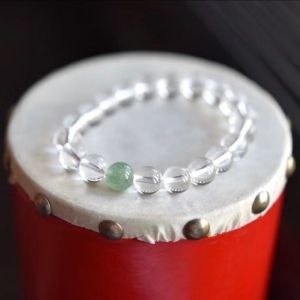 Montagne Jewelry Natural Rare Quality Green Strawberry Quartz White Crystal Bracelet Elegant Fine Jewelllery Lucky in love Bracelets