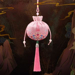 TUO29 Brocade Mid-Autumn Festival Sachet Bag Handmade Lucky Hanging Sachet Pendant Festival Gift Jewelry Storage Bag Drawstring Empty Bag Home Decor