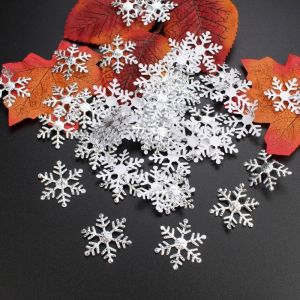 JPTD Multi-color Christmas Snowflakes Confetti 1.5cm/2cm/3cm Glitter Snowflake Sequins Creative DIY Artificial Snowflakes Cake Decor