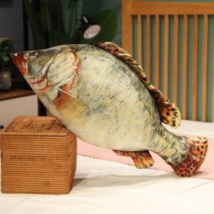 JOJO CASTLE 30~100cm Lifelike Fishes Fish Plush Doll Like Real Tilapia Bream Carp  Stuffed Toys Black Carp Crucian Mandarin Plushie Underwater Drop Shipping Hanmolf Toy Gift for Friend