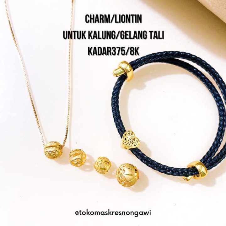 Liontin charm emas (LIONTIN SAJA) kadar 375/8k