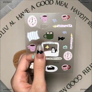 [COD] yixiayun 1 Sheet 3D Epoxy Resin Transparent Decals INS Cute Black Cat Cartoon Jelly Sticker Decoration For DIY Phone Cases Laptop Tablet